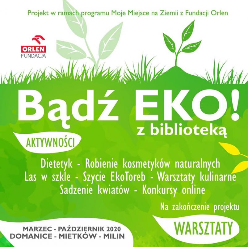 Gminna Biblioteka Publiczna w Mietkowie zaprasza do udziau w projekcie „Bd eko z bibliotek”