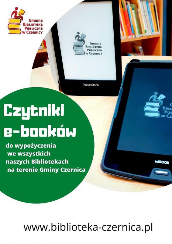Ebooki, audiobooki i czytniki w bibliotekach na terenie gminy Czernica